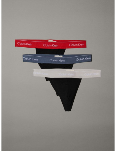 ICON COTTON STRETCH THONG - PACK DE 3