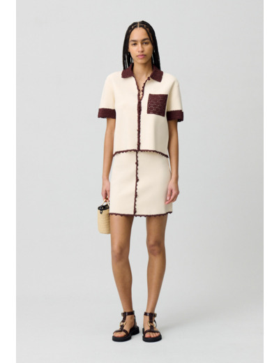 Jupe courte maille fine