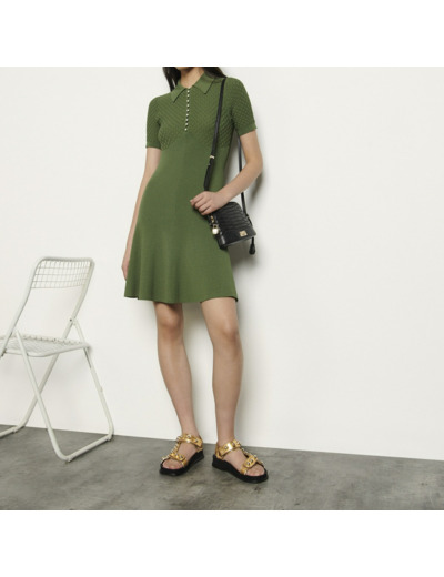 Robe en maille façon polo