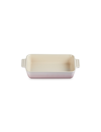 Plat rectangulaire classique 25cm en céramique shell pink