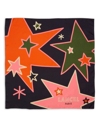 Motif Comètes - Carré - Grand modèle - Multico Noir