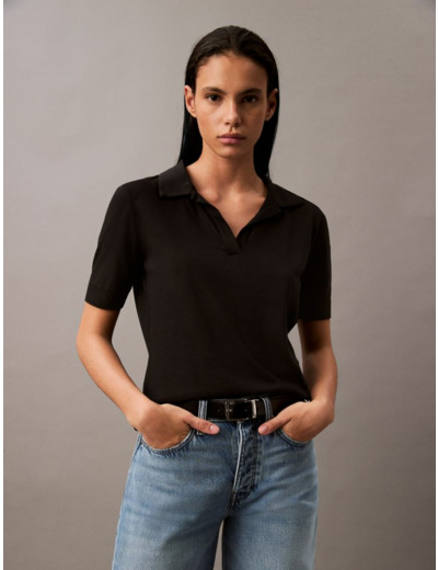 POLO À COL JOHNNY EN COTON REFINÉ