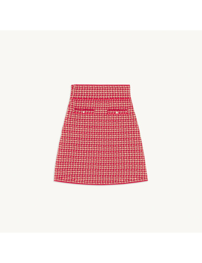 Jupe courte en tweed fantaisie