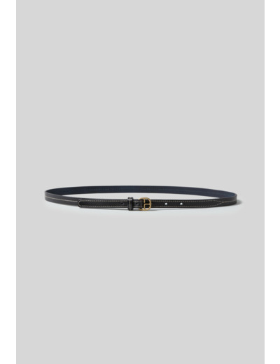 Ceinture cuir contrastée