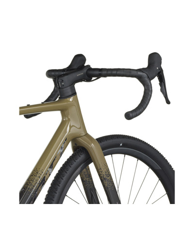 Vélo de gravel ADDICT GRAVEL 40 Vert Kaki/Noir Carbone