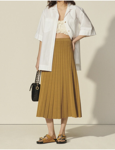 Jupe midi en maille
