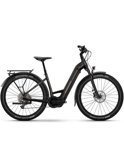 Vélo urbain/trekking électrique YUCATAN X12 LOW HIGH Noir Choc