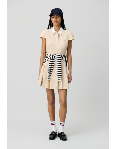 Robe courte plissée