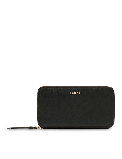 Lettrines de Lancel - Portefeuille continental zippé - Grand modèle - Noir
