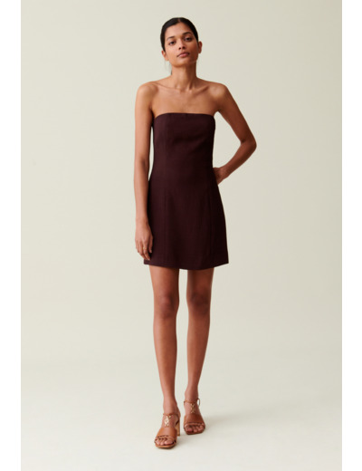 Robe courte bustier cappucino