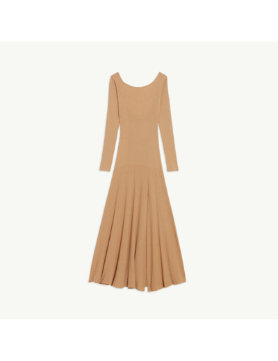 Robe longue en maille à détail de chaine