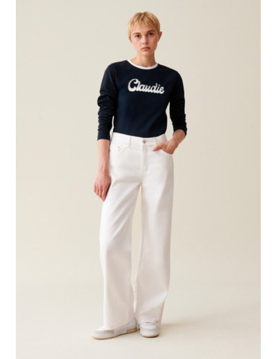 T-shirt coton manches longues noir