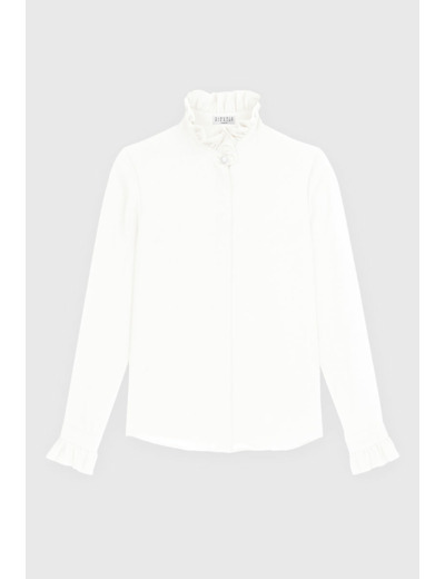 Chemise à col victorien écru