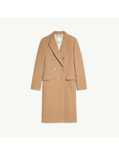 Manteau long double boutonnage croisé