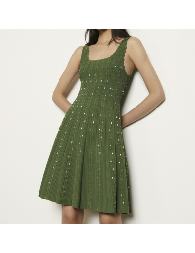 Robe en maille à perles bijoux