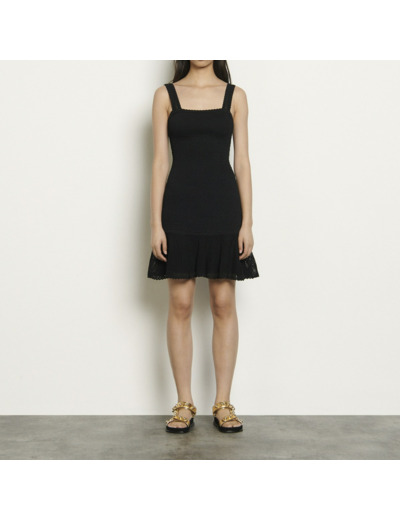 Robe smockée à bretelles