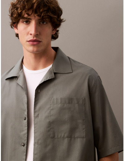 CHEMISE EN COTON À MANCHES COURTES