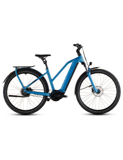 Vélo trekking électrique KATHMANDU HYBRID COMFORT PRO 800 Bleu Azur/Noir