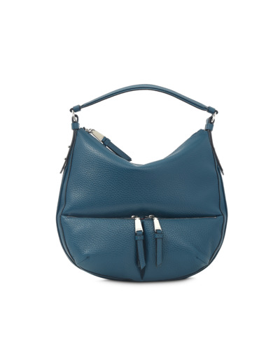 MOGADOR CUIR GRAINE - Sac Hobo - Bleu Paon