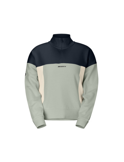 Sweat semi-zippé Femme HALFZIP Gris/Bleu Foncé