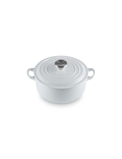 Cocotte ronde 20cm en fonte émaillée vapeur