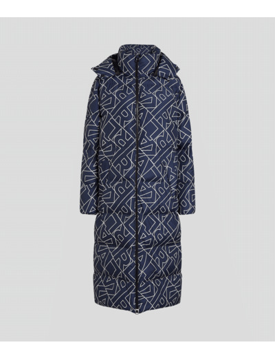 ATHLEISURE AOP LONG DOWN COAT