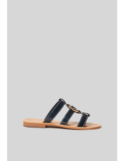 Sandales à brides avec anneau