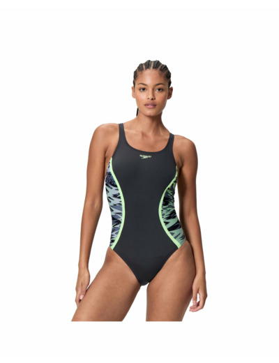 Maillot de bain Femme HYPERBOOM SPLICE MUSCLEB 1P BLA/GRN Noir