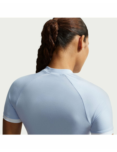 T-shirt Femme W NK SS FITTED TOP GLS Bleu