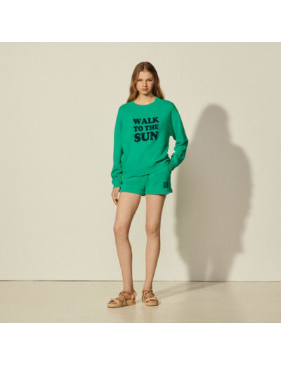 Sweatshirt en coton à message