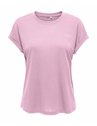 T-shirt Femme ONPFREI LIFE EMBR SS BAT LOOSE JRS TEE Rose