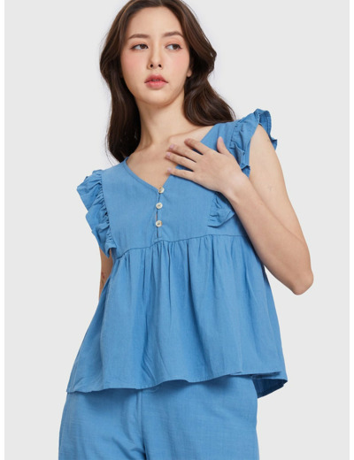 เสื้อเบลาส์ผู้หญิงคอวี