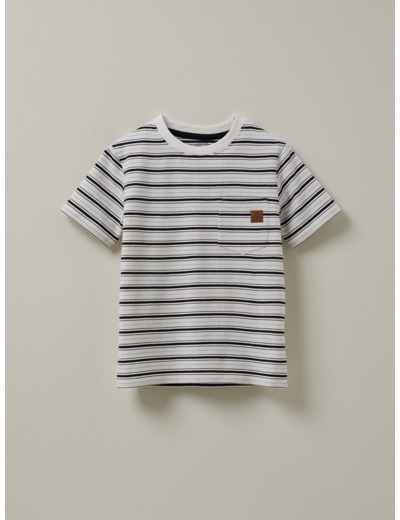 T-SHIRT  RAYE + POCHE