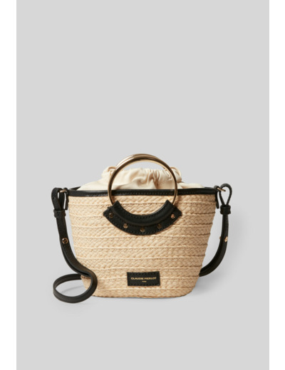 Petit sac panier tressé et anneau