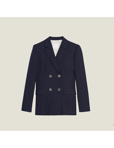 Veste de tailleur à boutonnage croisé