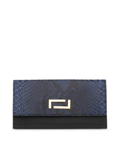 Pia de Lancel - Portefeuille slim rabat - Bleu Petrole