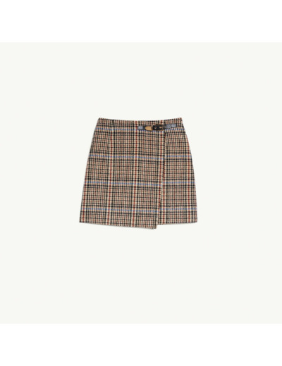 Jupe portefeuille courte en tweed