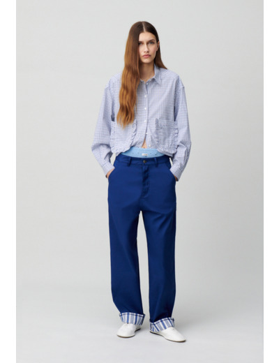 Pantalon ourlets à rayures