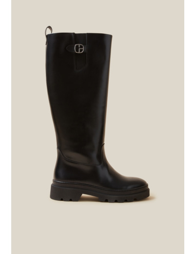 Bottes hautes cuir lisse