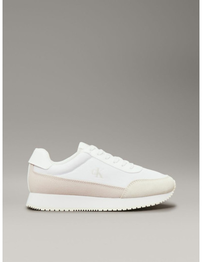 BASKETS BASSES EN TOILE À LACETS RETRO