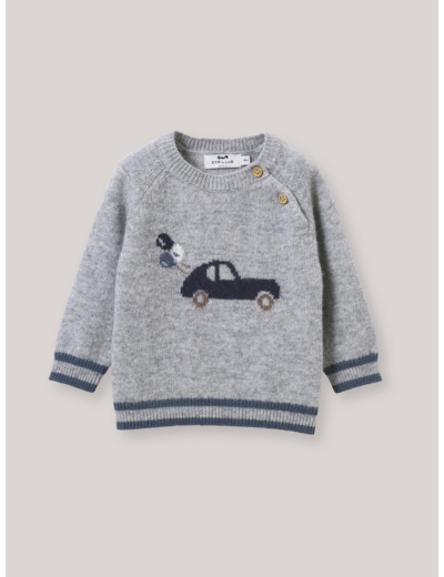 PULL INTARSIA VOITURE