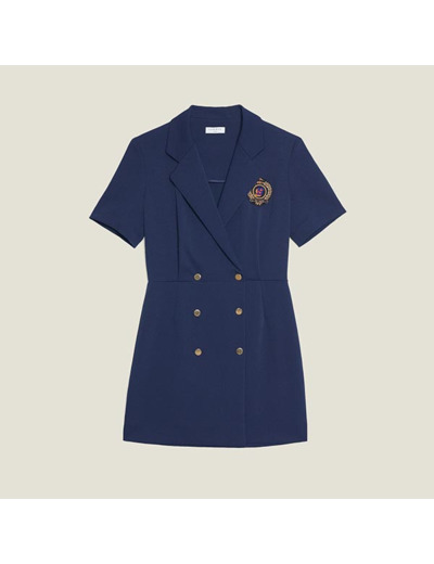 Robe tailleur à boutonnage croisé