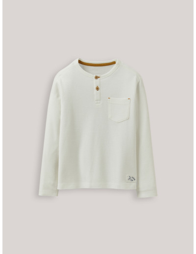 T-SHIRT  HENLEY WAFLE