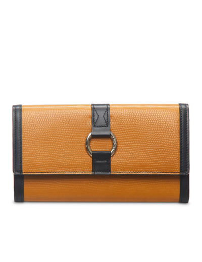 ELSA FACON IGUANA ET CUIR LISSE - Portefeuille Long