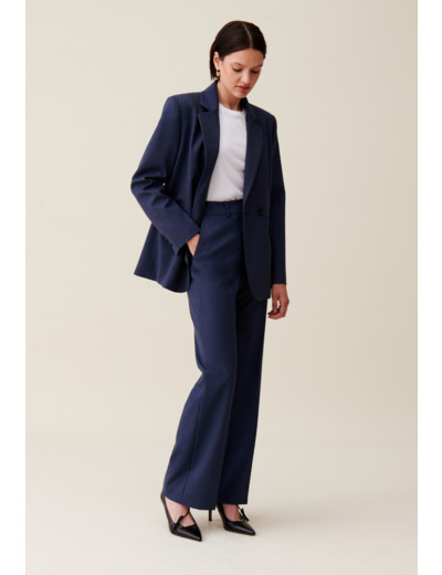 Veste tailleur croisée marine