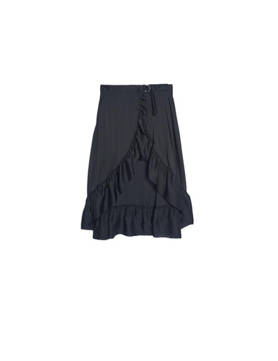Jupe-short asymétrique et volantée