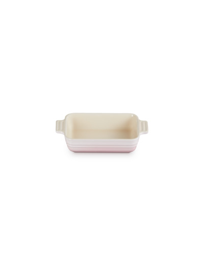 Plat rectangulaire classique 18cm en céramique shell pink