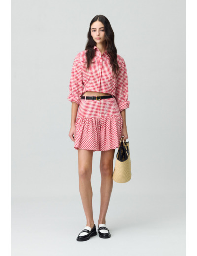 Jupe courte carreaux vichy