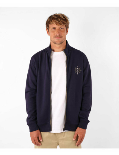 Veste zip Homme SWEAT ZIPPE COL ROND Bleu
