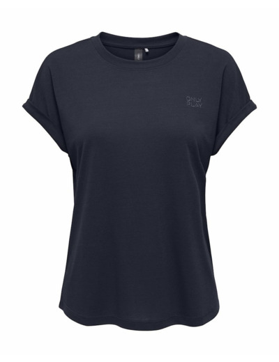 T-shirt Femme ONPFREI LIFE EMBR SS BAT LOOSE JRS TEE Bleu